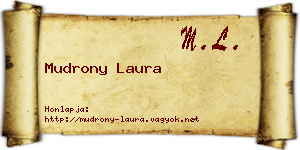 Mudrony Laura névjegykártya